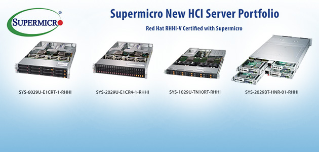 Supermicro представила портфель оптимизированных HCI-решений для виртуализированной среды на базе платформы Red Hat